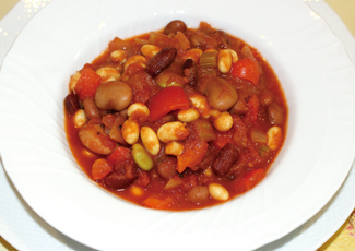 豆の缶詰を使ったスープ
